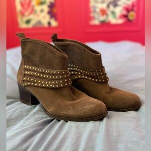 Jessica Simpson Brown Ankle Booties with Studs